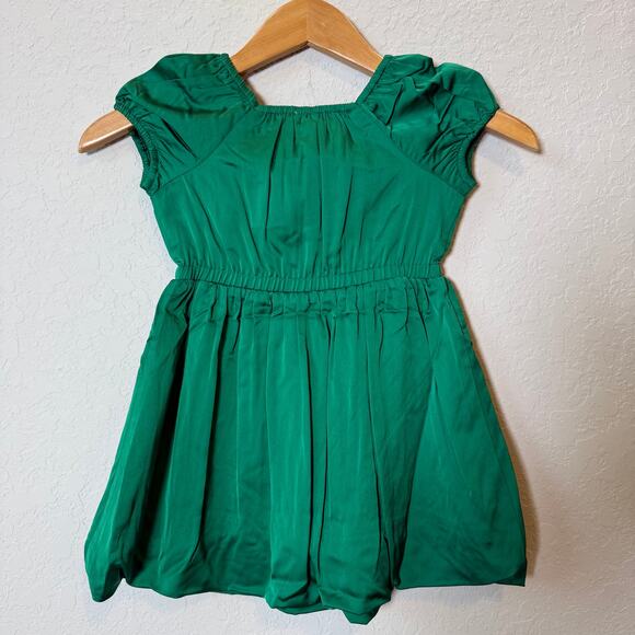 Crewcuts Toddler Girl's Green Bubble Hem Short Sleeve Dress Size 4 NEW - Picture 7 of 8